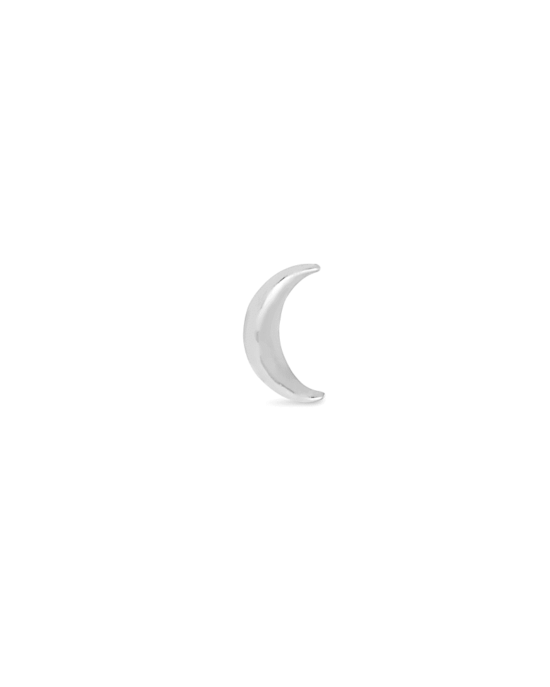 Moon Single Stud Earring in Sterling Silver image number 0